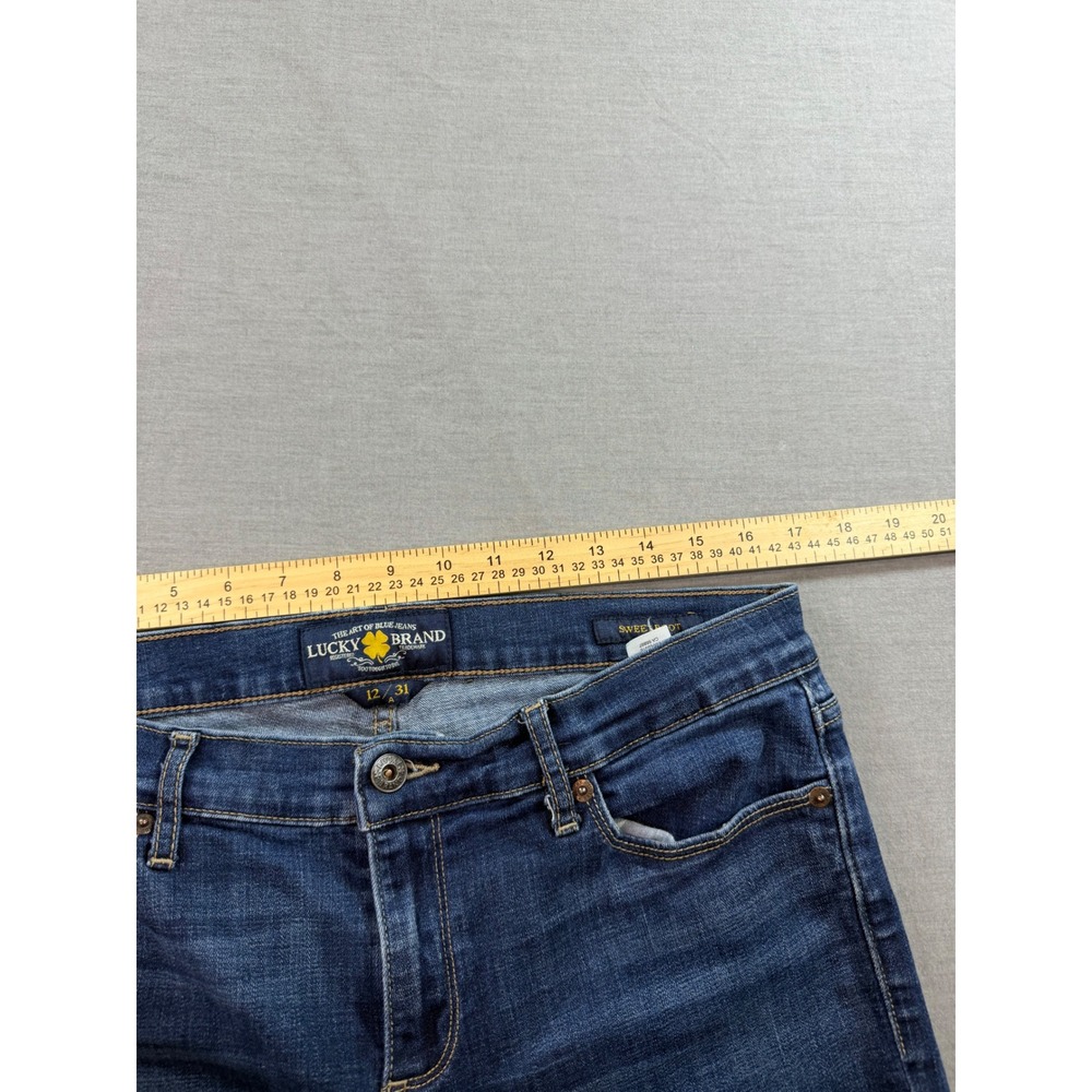 Lucky Brand Sweet Boot Jeans Womens 12/31 Blue Excellent Bootcut Stretch Denim - Picture 5 of 9